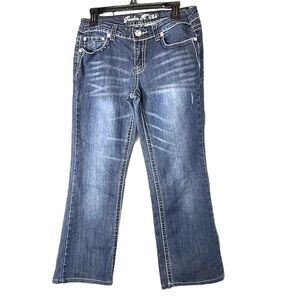 Twelve K denim jeans rhinestone low rise bootcut size 11